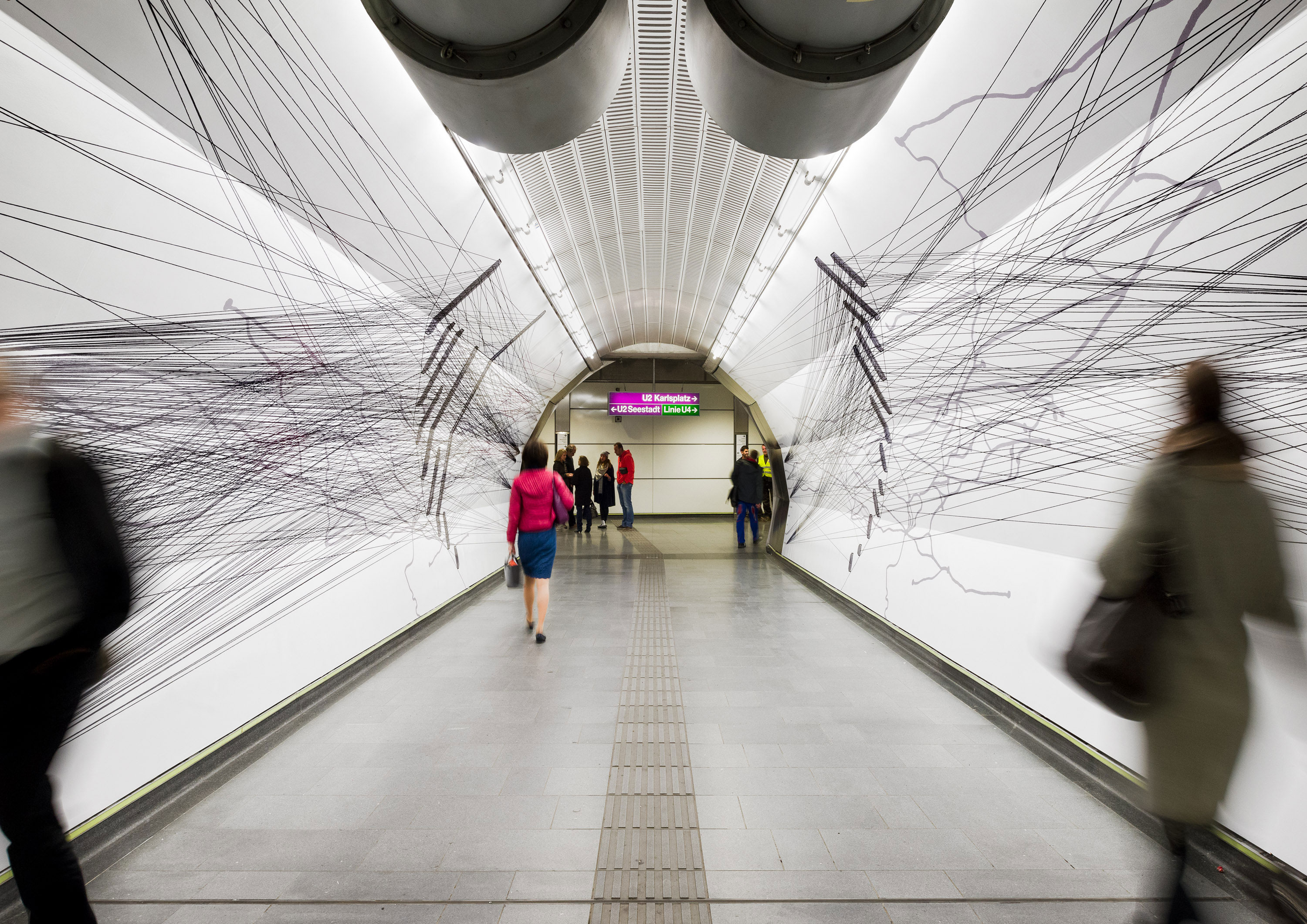 Michaela Melián, Herminengasse, 2017 Permanent installation, U-Bahn-Station Schottenring, Wien Photo: KÖR Wien